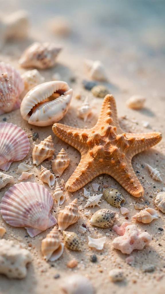 Beach Aesthetic: 12 Tropical Beach Wallpaper Ideas 5 Beach Aesthetic seashells starfish wallpaper
