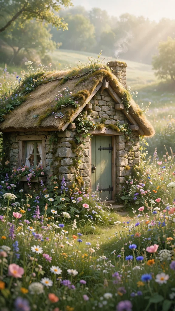 Cottagecore Aesthetic: 12 Dreamy Cottage Wallpaper Ideas 1 Cottagecore aesthetic meadow cottage wallpaper