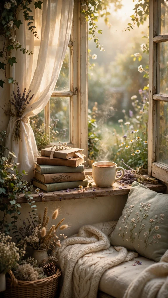 Cottagecore Aesthetic: 12 Dreamy Cottage Wallpaper Ideas 5 Cottagecore aesthetic linen bedroom wallpaper