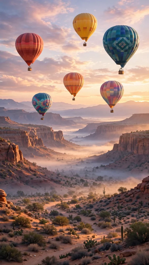 Desert Aesthetic: 12 Warm Desert Wallpaper Ideas 6 Desert aesthetic hot air balloons wallpaper