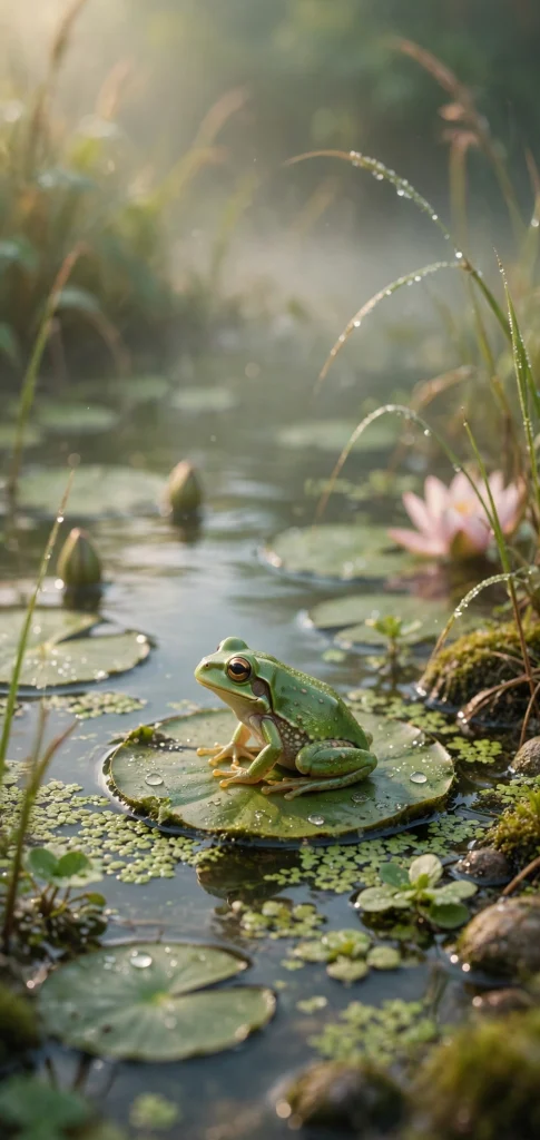 Frog Aesthetic: 12 Cute Frog Wallpaper Ideas 1 Frog aesthetic lily pad wallpaper