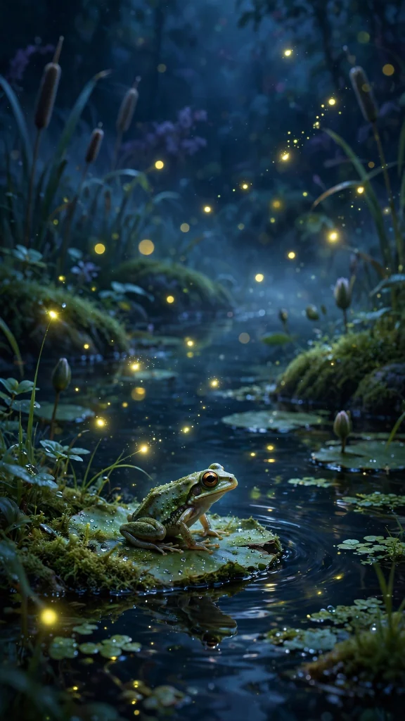Frog Aesthetic: 12 Cute Frog Wallpaper Ideas 7 Frog aesthetic firefly pond wallpaper