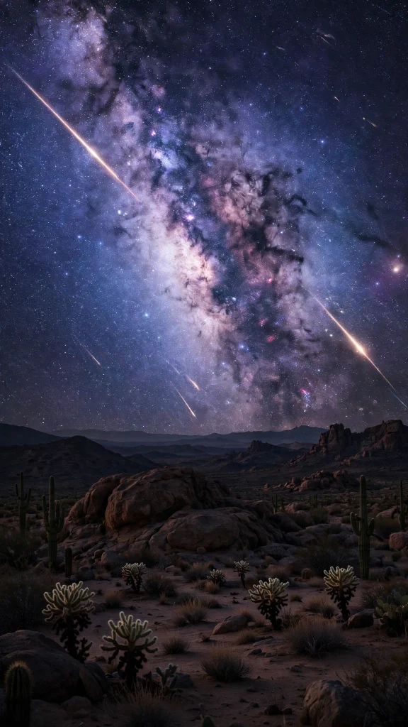 Galaxy Aesthetic: 12 Cosmic Galaxy Wallpaper Ideas 12 Galaxy Aesthetic shooting stars desert wallpaper