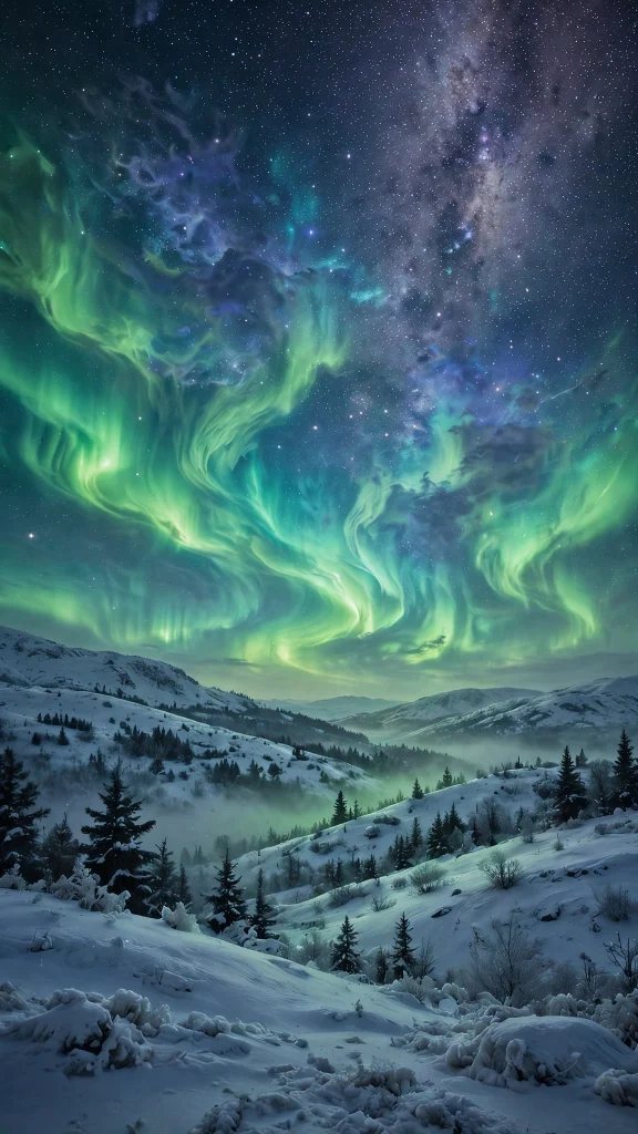 Galaxy Aesthetic: 12 Cosmic Galaxy Wallpaper Ideas 9 Galaxy Aesthetic aurora snowy hills wallpaper