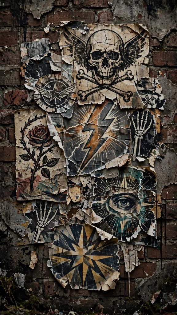 Grunge Aesthetic: 12 Edgy Grunge Wallpaper Ideas 6 Grunge aesthetic ripped band posters wallpaper