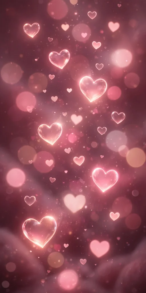 pink hearts bokeh love aesthetic wallpaper