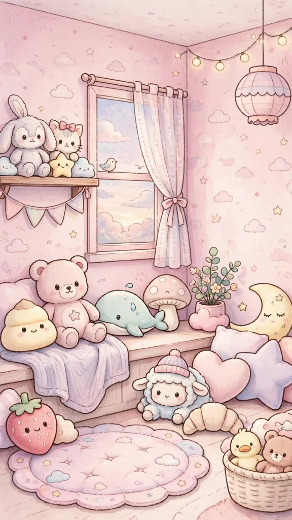 Kawaii Wallpaper: 17 Cute Designs for Your Phone 1 cute smiling cat face pastel background kawaii wallpaper