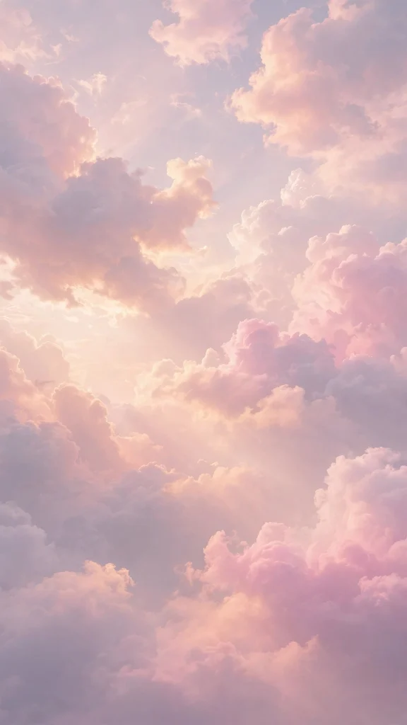 17 Dreamy wallpaper aesthetic pink pastel Ideas 1 Dreamy pastel pink sky filled with fluffy clouds