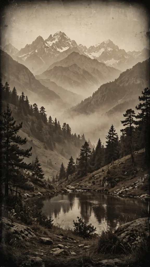 17 wallpaper iphone vintage designs you'll love 1 sepia mountain landscape wallpaper iphone vintage