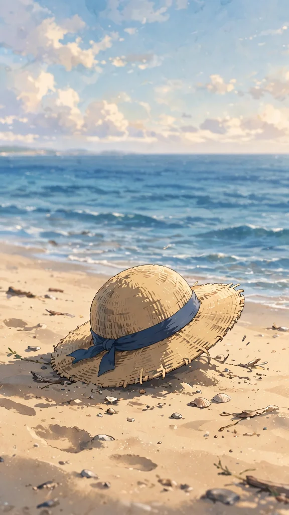 anime straw hat beach ocean one piece wallpaper