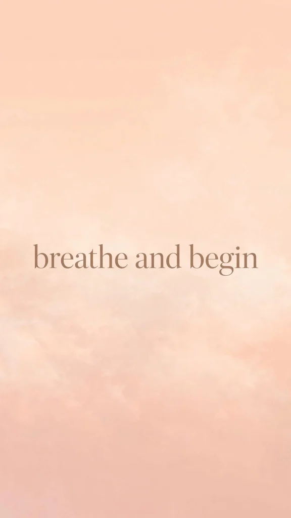 breathe and begin wallpaper aesthetic quotes peach sky
