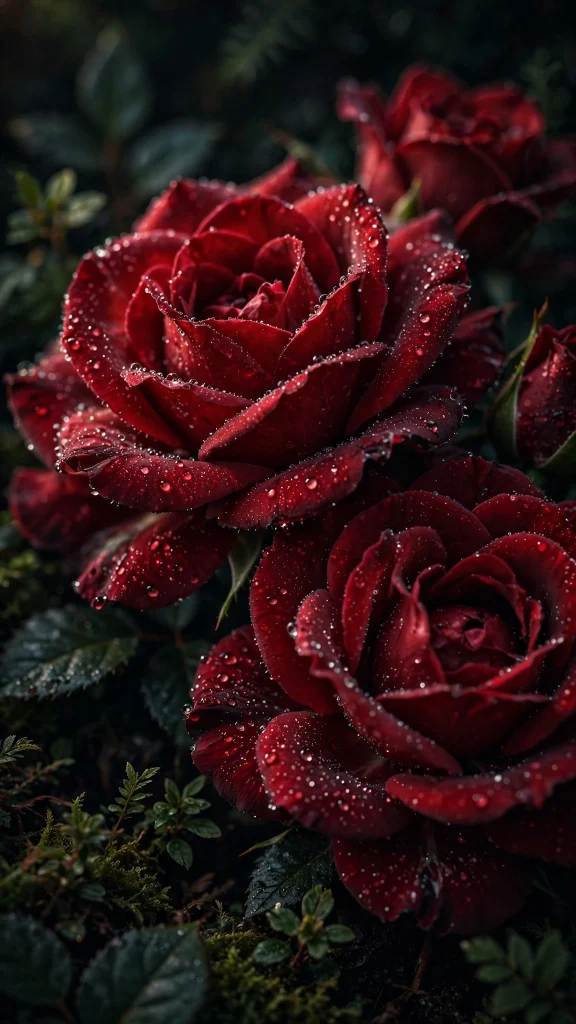 17 Beautiful Wallpaper Backgrounds Flowers for Your Phone 1 red rose macro close up with dew drops flower wallpaper background