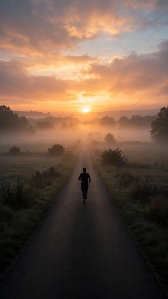 Motivational Wallpaper: 17 Inspiring Designs 5 lone runner at dawn motivational wallpaper
