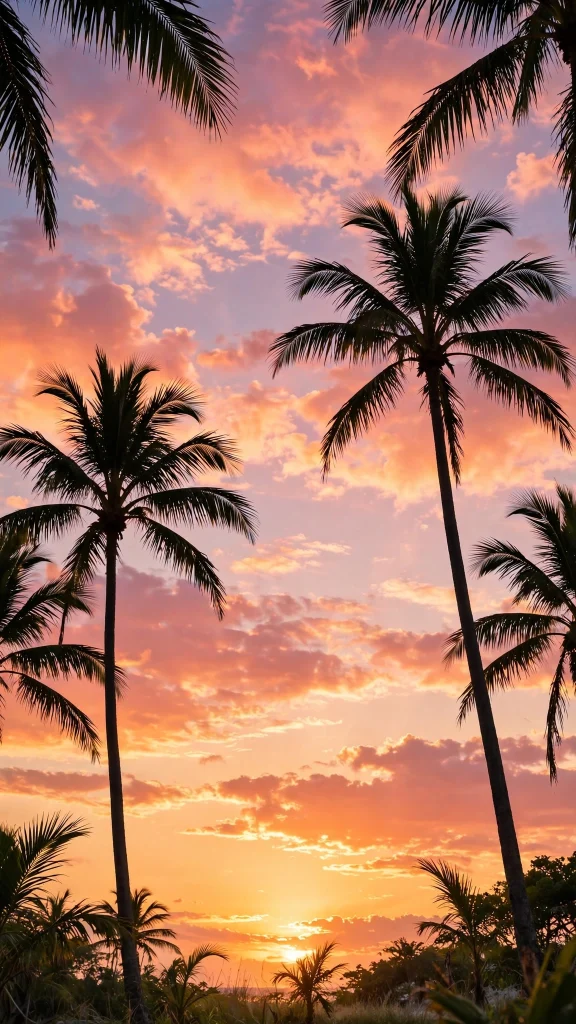 17 Best Wallpapers Summer to Try Right Now 2 palm trees sunset summer wallpaper