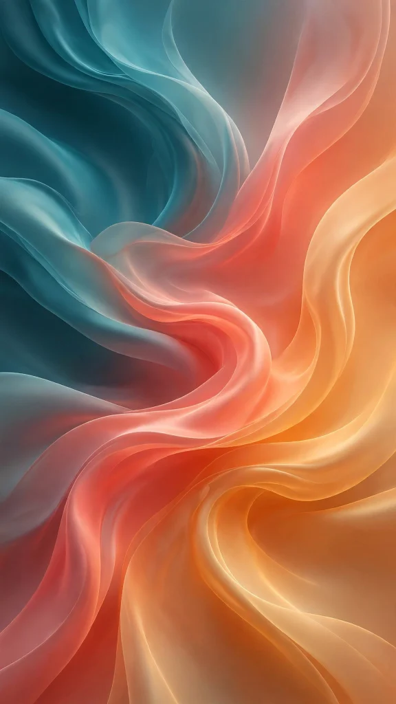 17 Best wallpaper aesthetic laptop hd 1080p Wallpapers 14 Abstract flowing gradient waves in teal, coral and amber