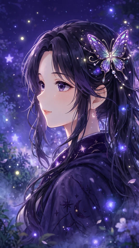 Demon Slayer Wallpaper: 17 Epic Anime Designs 10 anime girl butterfly hairpin night demon slayer wallpaper