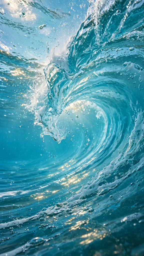 Wallpapers HD: 17 Stunning High Definition Picks 2 Turquoise ocean wave curling macro wallpapers hd
