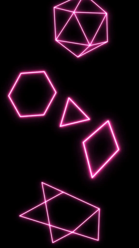 17 Stunning wallpaper pink and black Ideas for Your Phone 2 Neon pink geometric shapes on black wallpaper