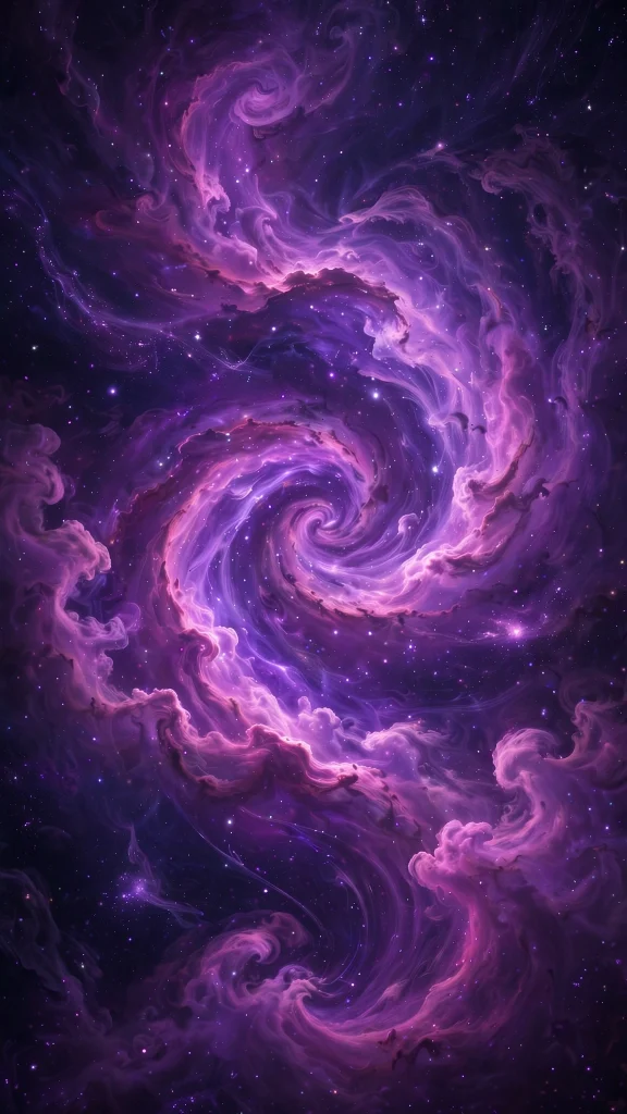 Purple galaxy nebula with stars wallpaper