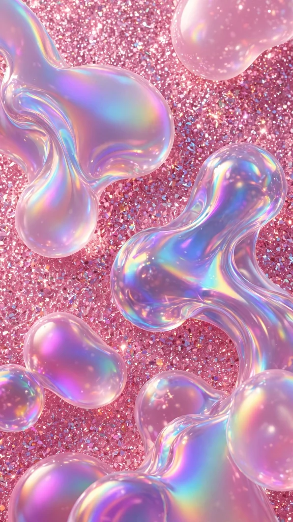 17 wallpaper iphone y2k Aesthetic Wallpapers 2 Holographic blob shapes wallpaper iphone y2k background