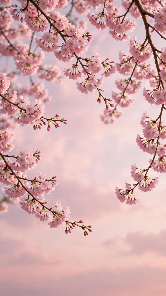 17 Beautiful Wallpapers Flowers for Your Phone 9 Cherry blossom wallpapers flowers in full bloom against a pink sky