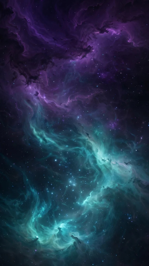 17 Stunning Wallpapers Samsung for AMOLED Screens 7 Deep space nebula with stars in purple and teal wallpapers samsung