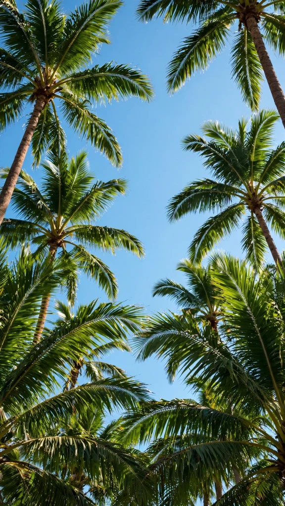 17 Stunning Wallpaper Backgrounds Summer Ideas 2 Palm trees against bright blue summer sky