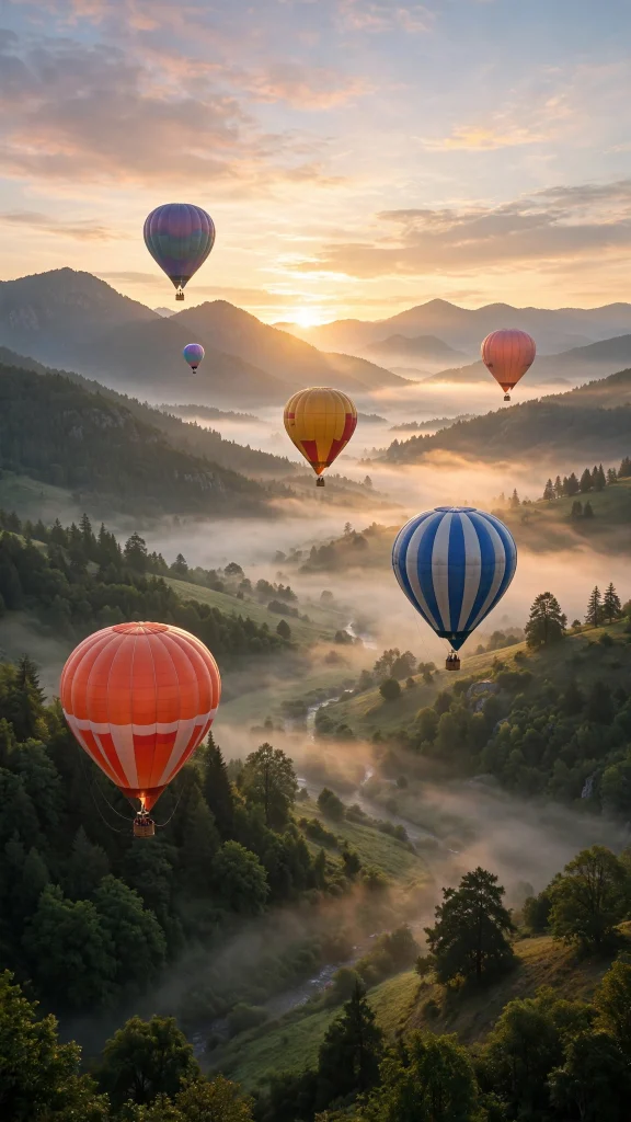 Motivational Wallpaper: 17 Inspiring Designs 13 hot air balloons sunrise valley motivational wallpaper