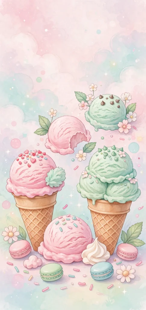 17 Best Wallpapers Summer to Try Right Now 3 pastel ice cream summer wallpaper