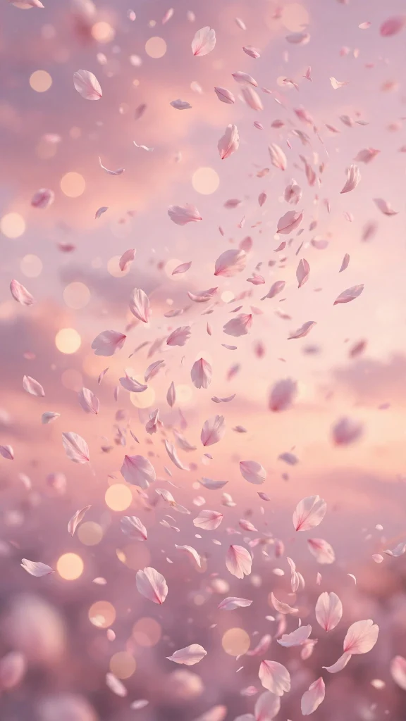 17 Best Wallpaper Iphone Pink Aesthetic Ideas 3 Pink cherry blossom petals falling over pastel pink sky