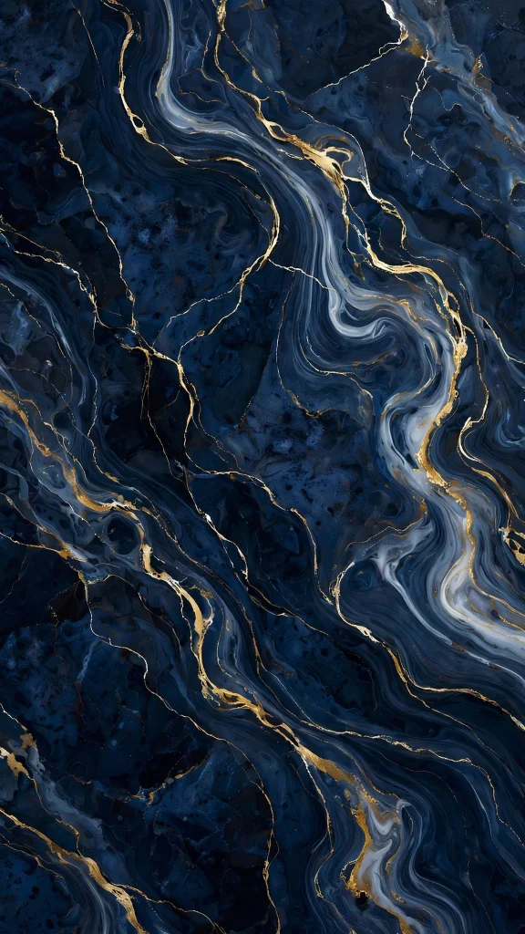 17 Wallpaper Aesthetic Dark Blue Looks for Your Phone 5 dark blue marble with gold veins wallpaper aesthetic dark blue texture