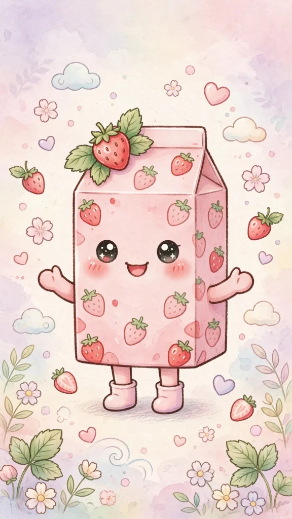 Kawaii Wallpaper: 17 Cute Designs for Your Phone 3 happy baby bear with bow pink kawaii wallpaper