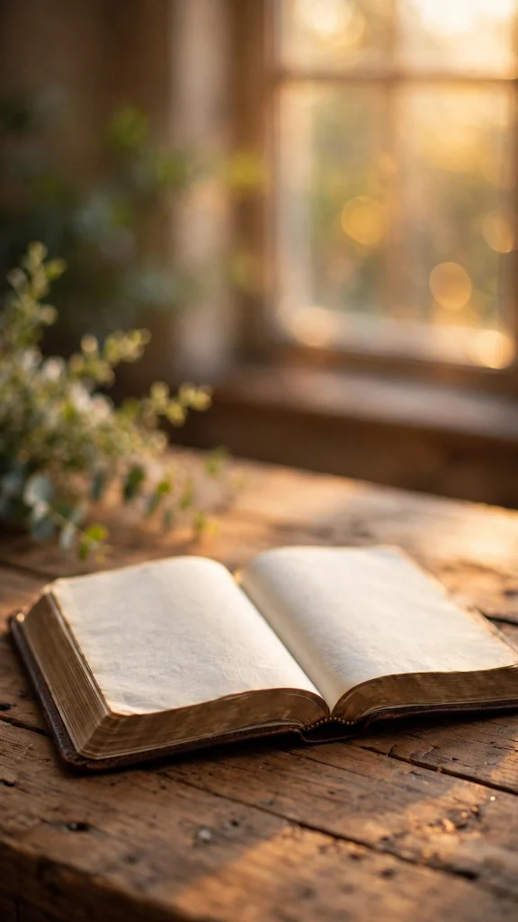 Bible Verse Wallpaper: 17 Peaceful Designs 5 open bible wooden table light bible verse wallpaper