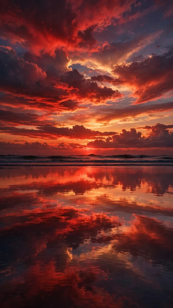 17 Bold wallpaper iphone red Ideas 13 Red sunset over the ocean, wallpaper iphone red