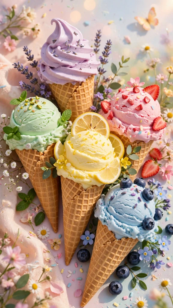 17 Wallpaper iPhone Summer Wallpapers for Sunny Phones 9 Colorful ice cream cones in bright summer pastel colors