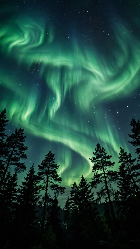 17 Fresh wallpaper iphone green Ideas You'll Love 2 Green aurora borealis over pine tree silhouettes