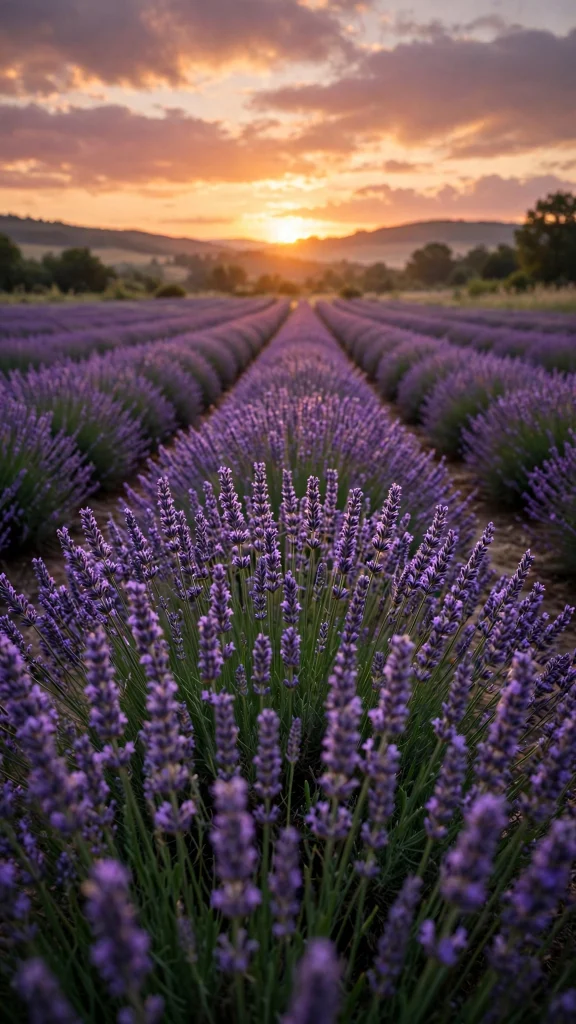 Flower Wallpaper: 17 Beautiful Floral Designs 9 lavender field sunset flower wallpaper