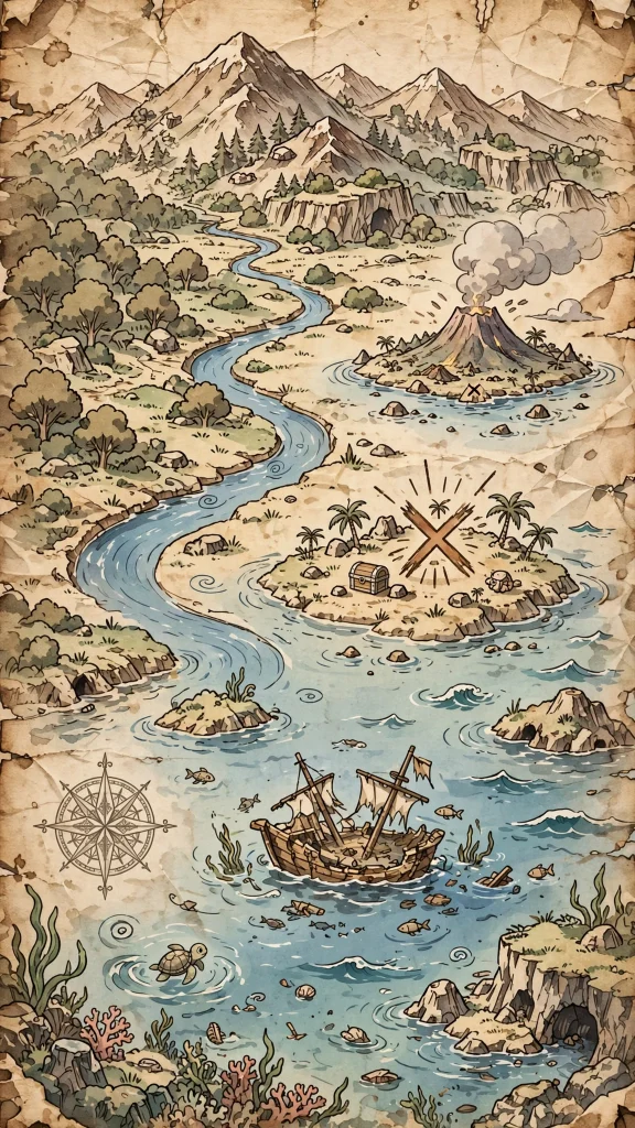 anime treasure map x mark one piece wallpaper