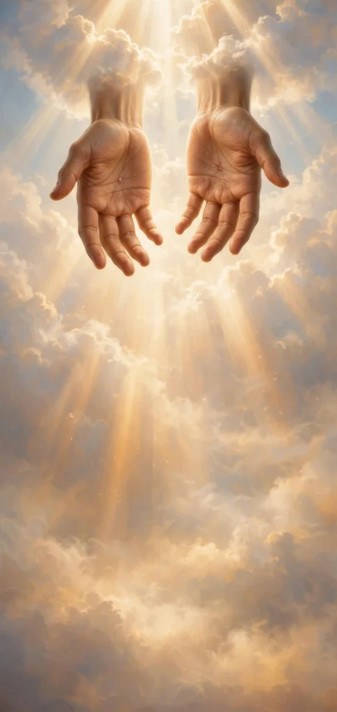 17 Wallpaper iPhone Jesus Designs to Love 6 Hands of Jesus with beams of divine light iphone wallpaper