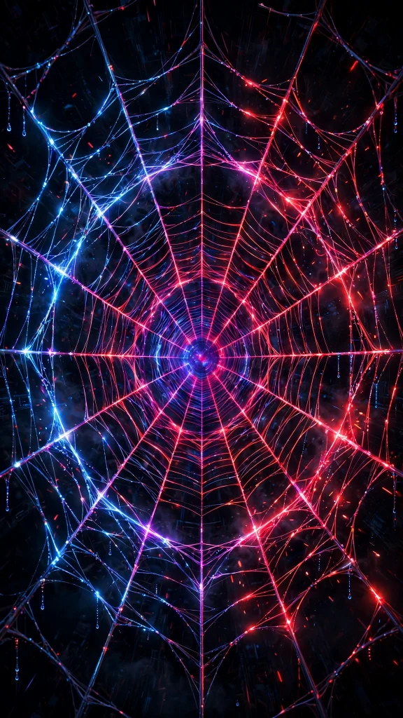 17 Wallpaper Aesthetic Spiderman Designs You'll Love 11 neon red and blue web tunnel wallpaper aesthetic spiderman