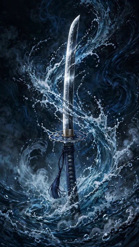 Demon Slayer Wallpaper: 17 Epic Anime Designs 9 anime katana water splash dark demon slayer wallpaper