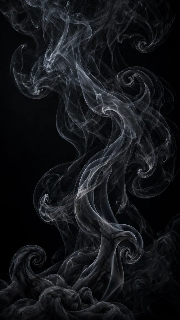 Black smoke swirling wallpaper background