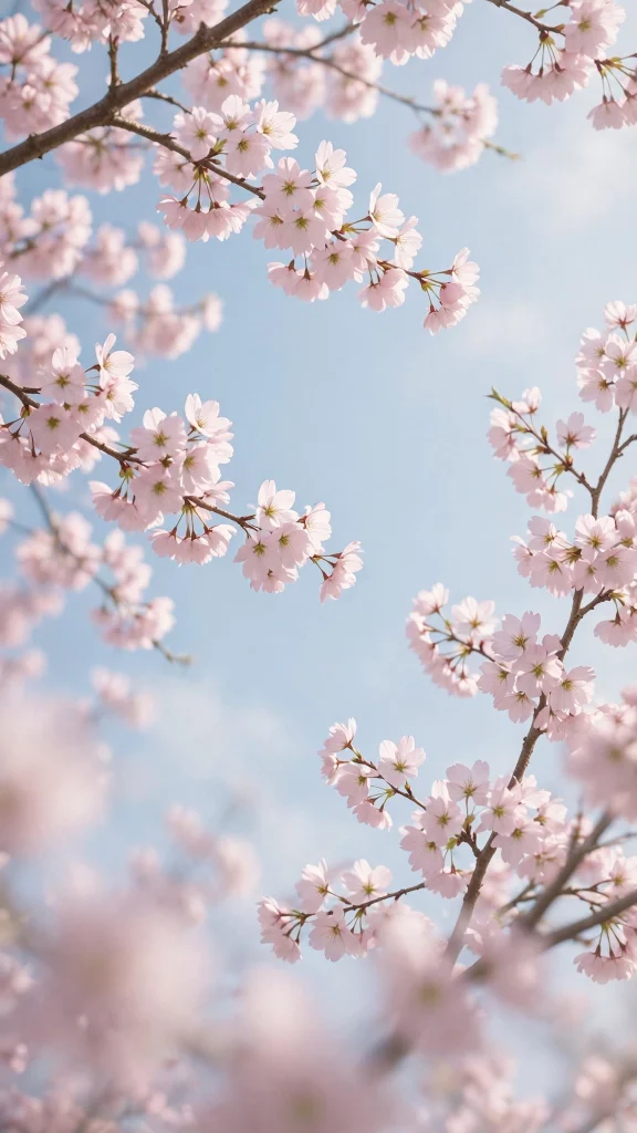 17 Dreamy wallpaper aesthetic pink pastel Ideas 2 Pastel pink cherry blossoms against a soft powder blue sky
