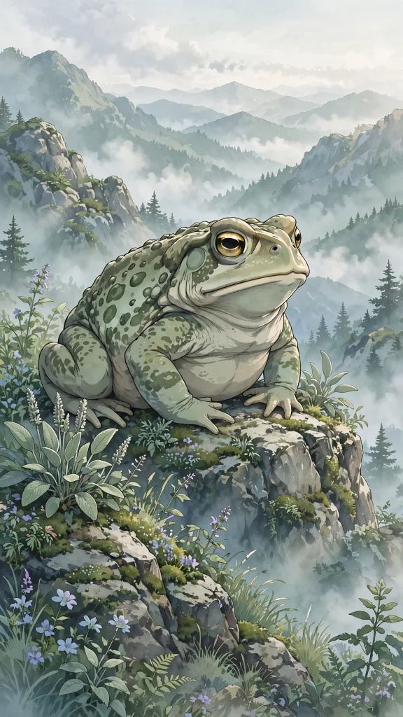 anime giant toad mountain sage naruto wallpaper