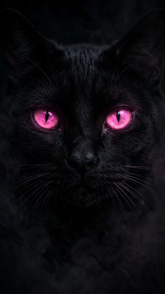 17 Stunning wallpaper pink and black Ideas for Your Phone 10 Black cat with glowing pink eyes wallpaper