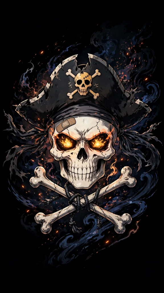 anime pirate flag skull dramatic one piece wallpaper