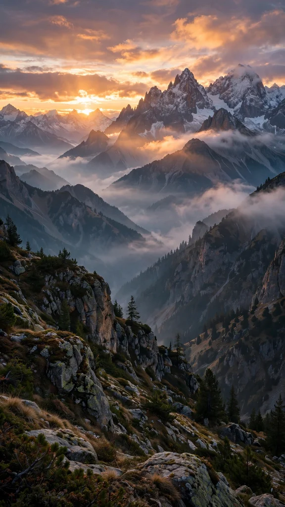 mountain landscape sunrise epic computer wallpaper