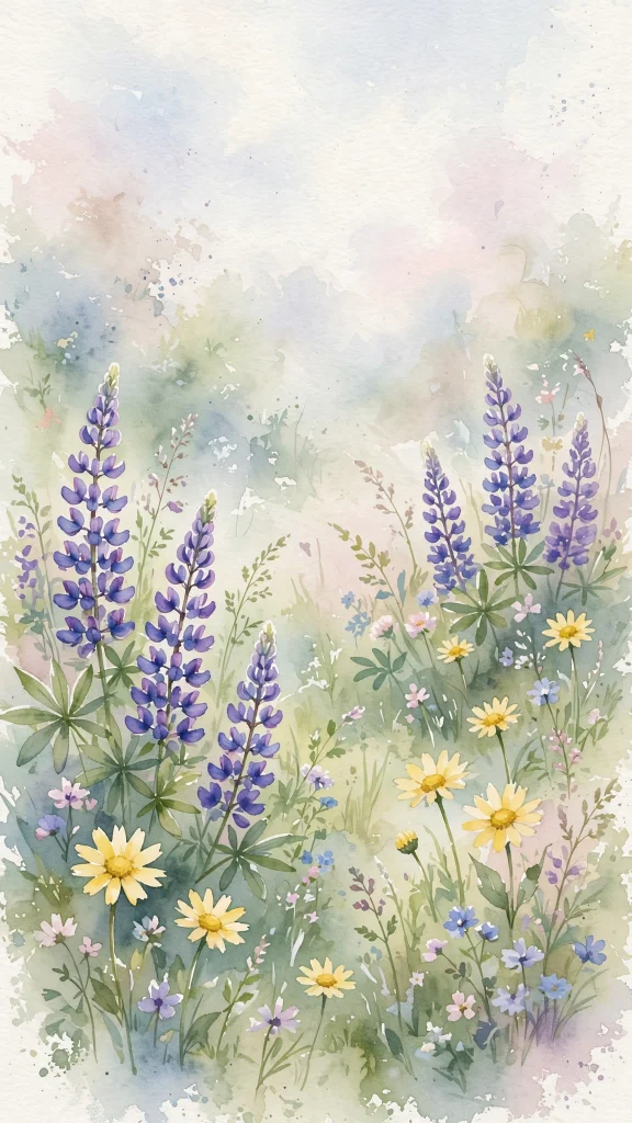 17 Beautiful Wallpaper Backgrounds Flowers for Your Phone 8 watercolor wildflower meadow pastel flower wallpaper background