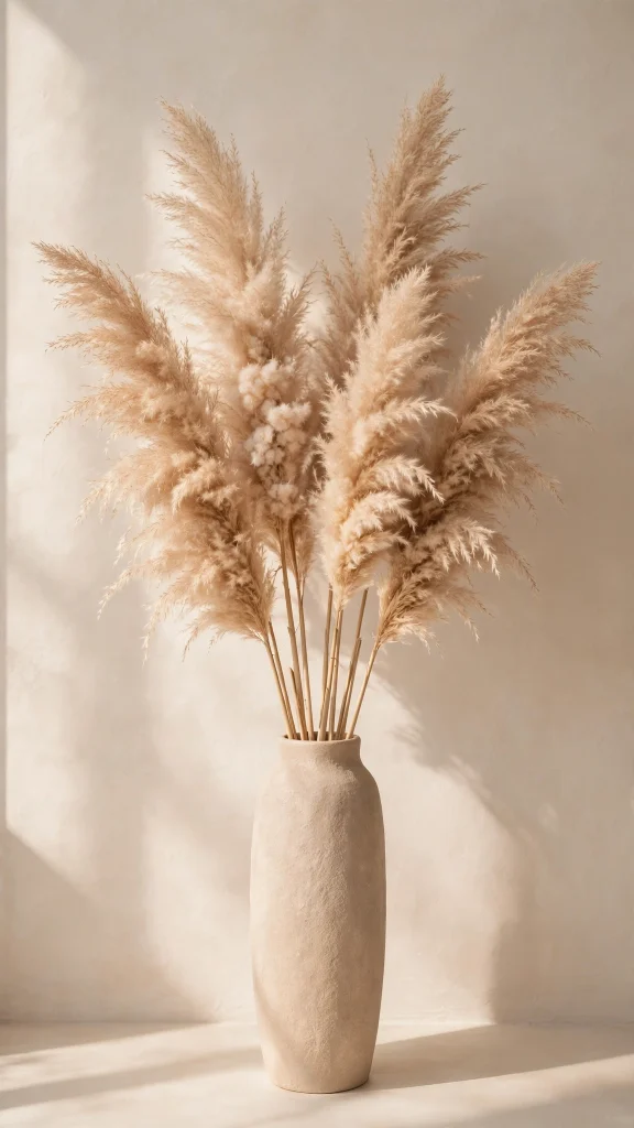 Wallpaper Aesthetic Beige: 17 Cozy Neutral Ideas 5 dried pampas grass beige wallpaper