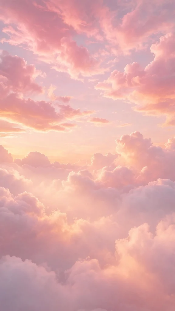 17 Wallpaper Pink Soft Aesthetic Designs You Will Love 2 Cotton candy pink clouds at sunset, wallpaper pink soft aesthetic